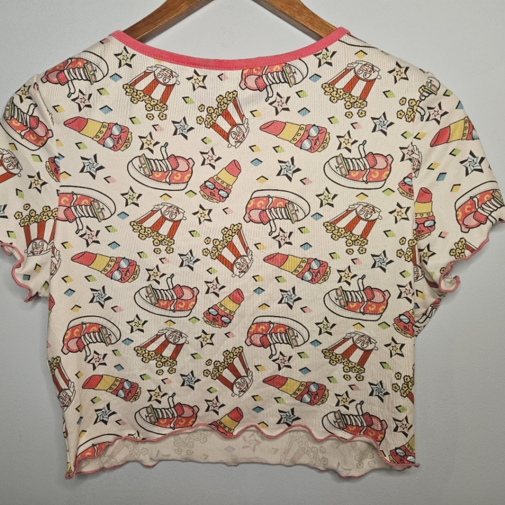 Roller Skate Cute Crop Top T Shirt